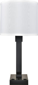Strata Black Single Table Lamp with USB-A & USB-C