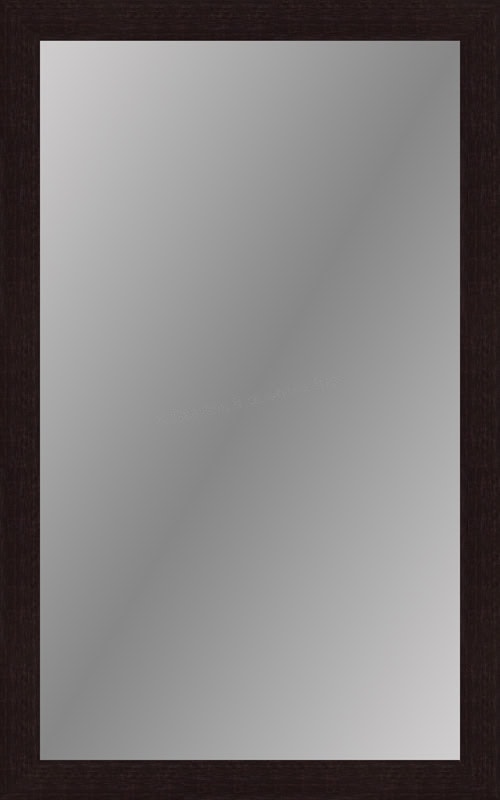 Fornari Ipe Brown 25"W x 40"H non-beveled mirror for modern decor.