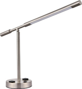 Prestige Desk Lamp with 2 Outlets & Integrated LED