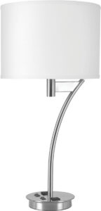 Corbel Twin Table Lamp with 2 Outlets