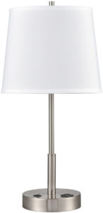 Englewood Single Table Lamp with 1 Outlet