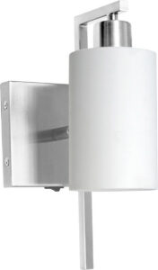 Brushed Nickel Compact Plug-In Wall Lamp