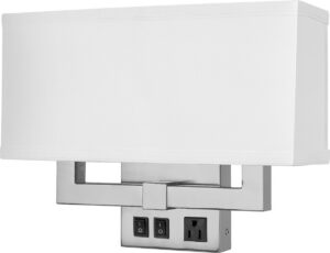 Gatsby Double Wall Lamp with 2 Outlets