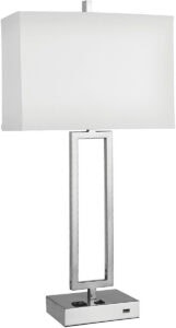 Gatsby Single Table Lamp with 1 Outlet & 1 USB-A