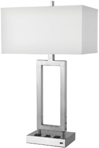 Gatsby Desk Lamp with 2 Outlets & 1 USB-A