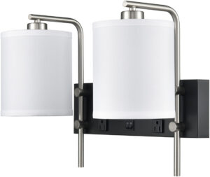 Valeria Double Wall Lamp with 2 Outlets