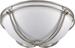 15″ Brushed Nickel Ceiling Light with Frosted Acrylic Shade