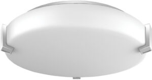 16″ Satin Nickel Ceiling Light with Frosted Acrylic Shade