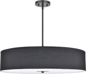 27″ Matte Black Drum Pendant