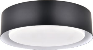 13″ Black Drum Flush Mount