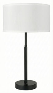 Matte Black Wide-Drum Desk Lamp
