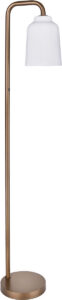 Brushed Bronze Slim Angled-Arm Floor Lamp
