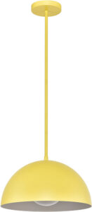 14″ Yellow Dome Pendant
