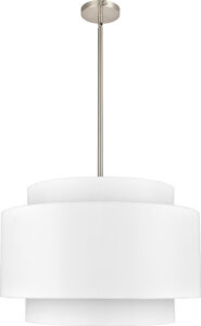 24″ Black Two-Tier Drum Pendant