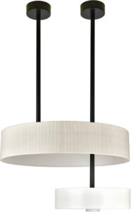 28″ Black Two-Tier Drum Pendant