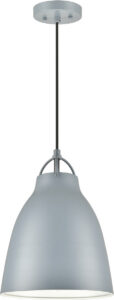 Gray Metal Dome Pendant