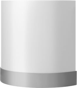 12″ Brushed Nickel Cylinder Wall Sconce with Frosted Acrylic Shade