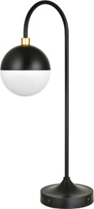 Supra Single Table Lamp with 1 Outlet & USB-A