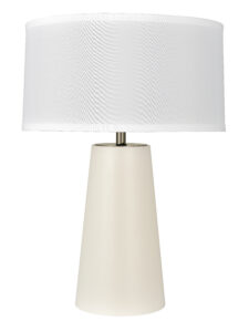 White Tapered Column Table Lamp