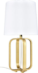 Brushed Brass Cage Side Table Lamp