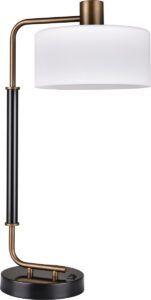 Brushed Bronze and Black Desk Lamp
