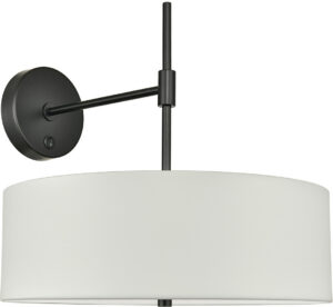 Black & Gray Drum Armed Sconce