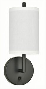 Matte Black Single Cylinder Headboard Sconce