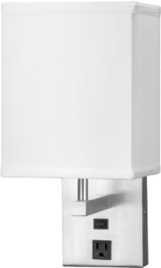 Adair Single Headboard Mounted Lamp with 1 Outlet