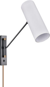 Black & Brass Long Arm Wall Sconce