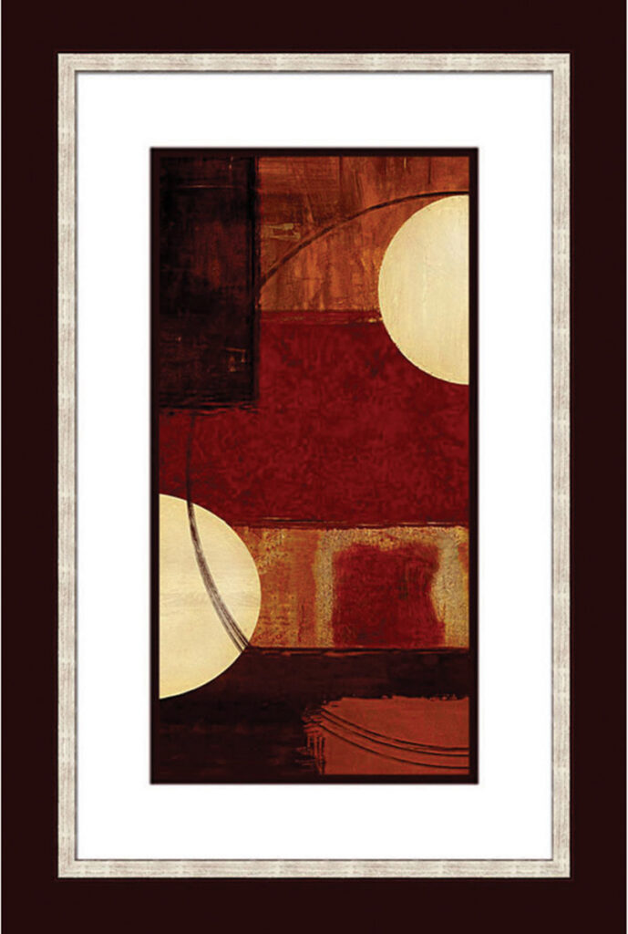 Abstract artwork featuring glowing circles in warm tones with Callisto frame.