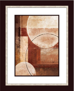 Glowing Circles V 12″W Artwork with Callisto Frame