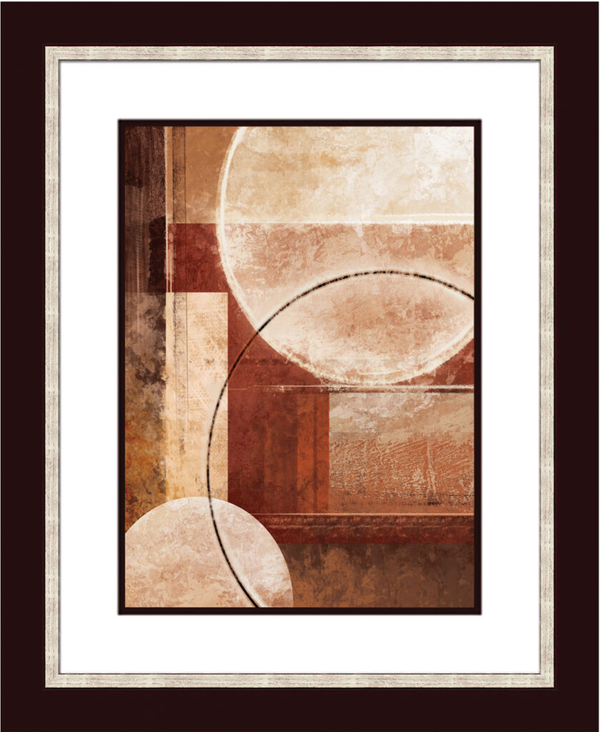 Abstract glowing circles wall art for modern decor.