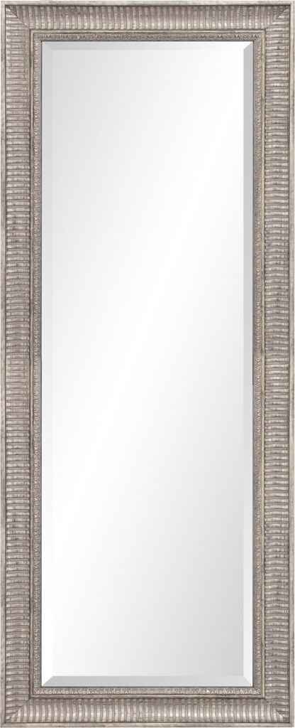 Full Length Silver Beveled Mirror for Elegant Home Decor.