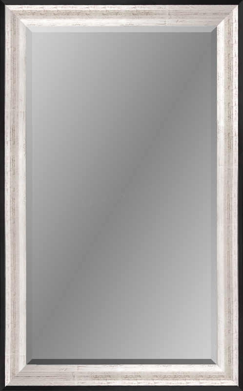 Elegant Tuscany Silver/Black Beveled Mirror for stylish interiors.