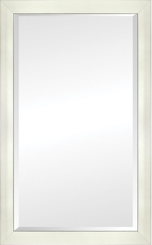 Elegant 28" x 45" silver beveled mirror for stylish home decor.