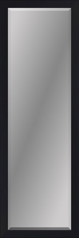 Fornari Black 20"W x 60"H beveled full-length mirror for modern decor.