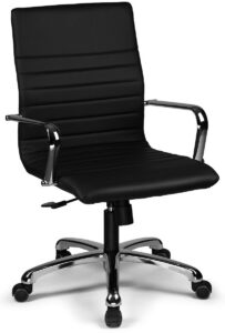 Modena Black Mid Back Task Chair with Arms