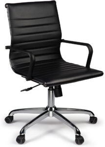 Ferrara Black Mid Back Task Chair with Arms