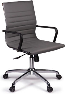 Ferrara Gray Mid Back Task Chair with Arms