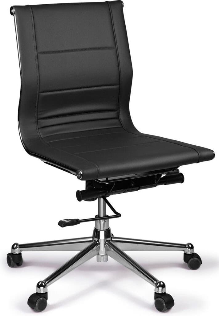 Mid Back Black Office Chair for Ergonomic Comfort.