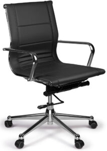 Florence Black Mid Back Task Chair with Arms