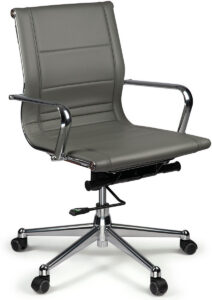 Florence Gray Mid Back Task Chair with Arms