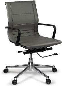 Florence Gray Mid Back Task Chair with Arms