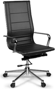Florence Black High Back Task Chair with Arms
