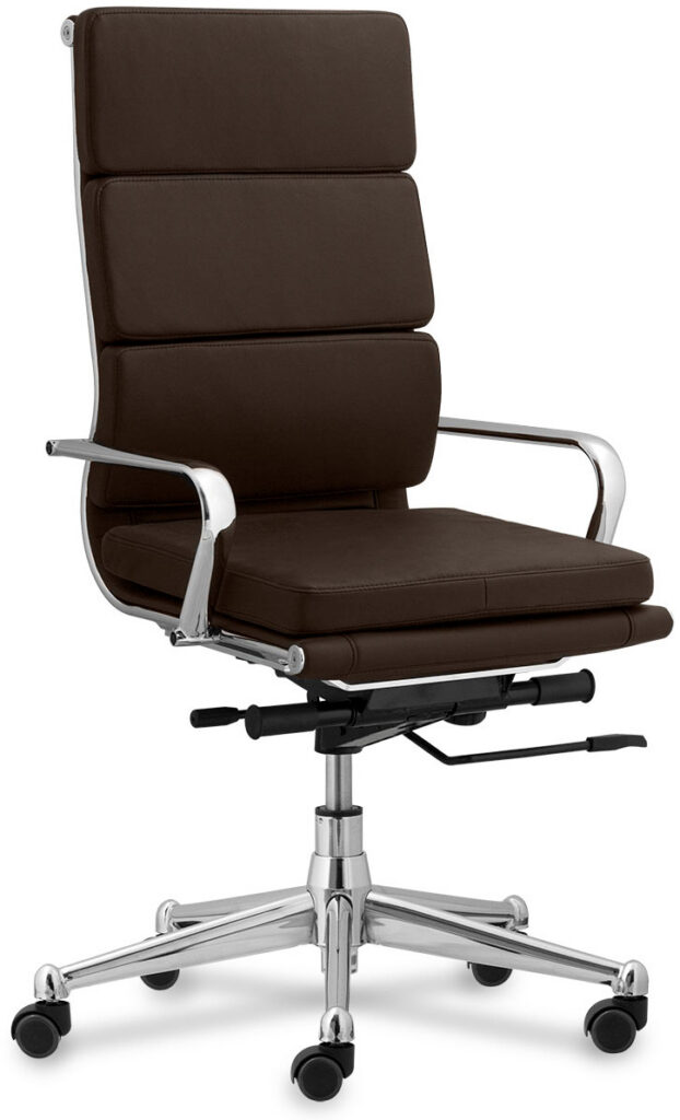 High Back Brown Office Chair for Comfort and Support.