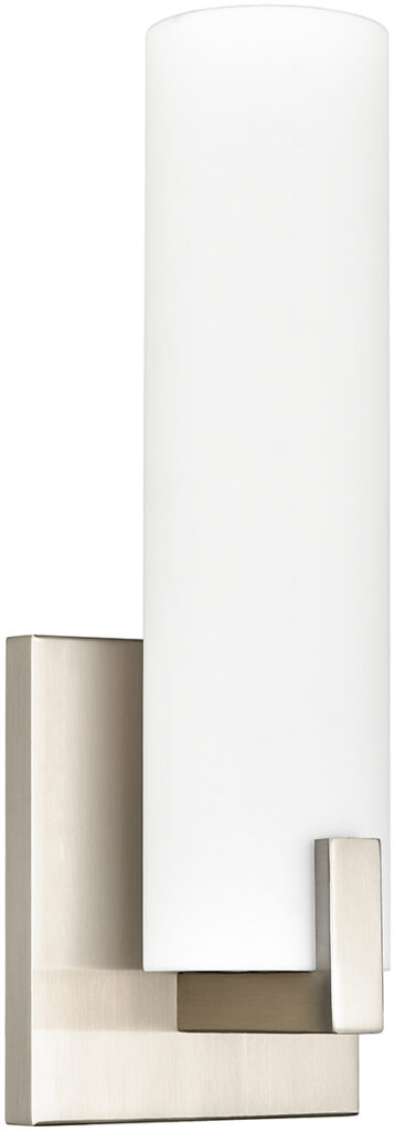 Brushed Nickel Cylinder Wall Sconce for Modern Lighting.